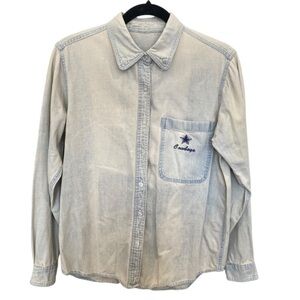 VTG Dallas Cowboys Denim Button Down Shirt
